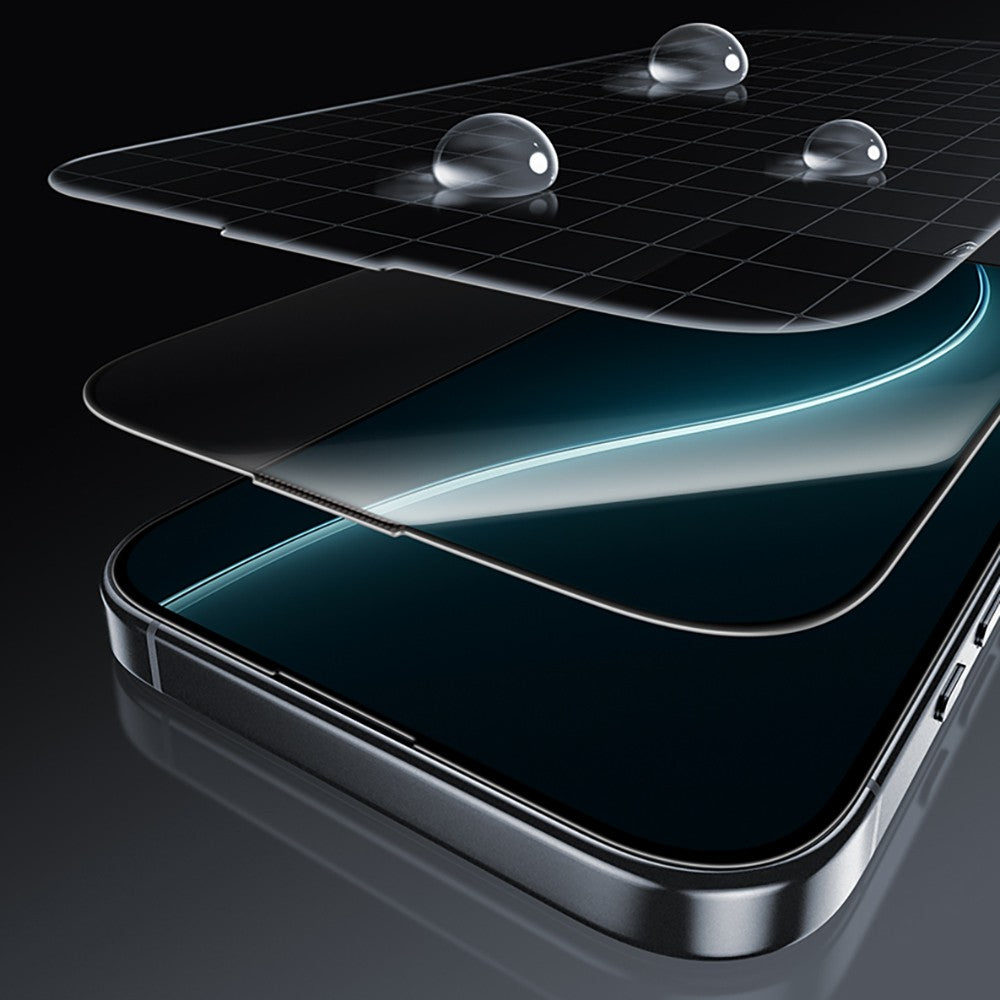 iPhone 16 Pro Benks Glass Warrior HD 0.3mm Ultra İnce 0.9mm Kenarları Güçlendirilmiş Cam Ekran Koruyucu + Kolay Uygulama Aparatlı