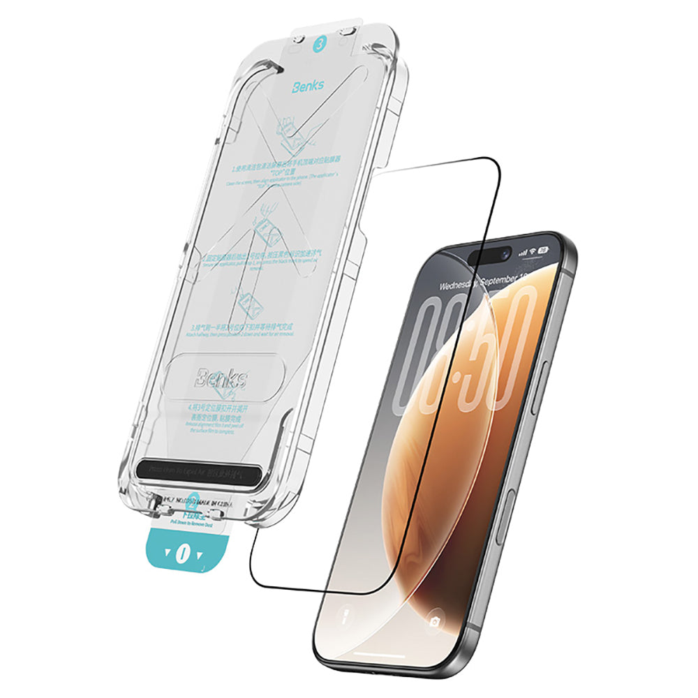 iPhone 16 Pro Benks OmniWarrior Eye-Friendly Cam Ekran Koruyucu + Kolay Uygulama Aparatlı