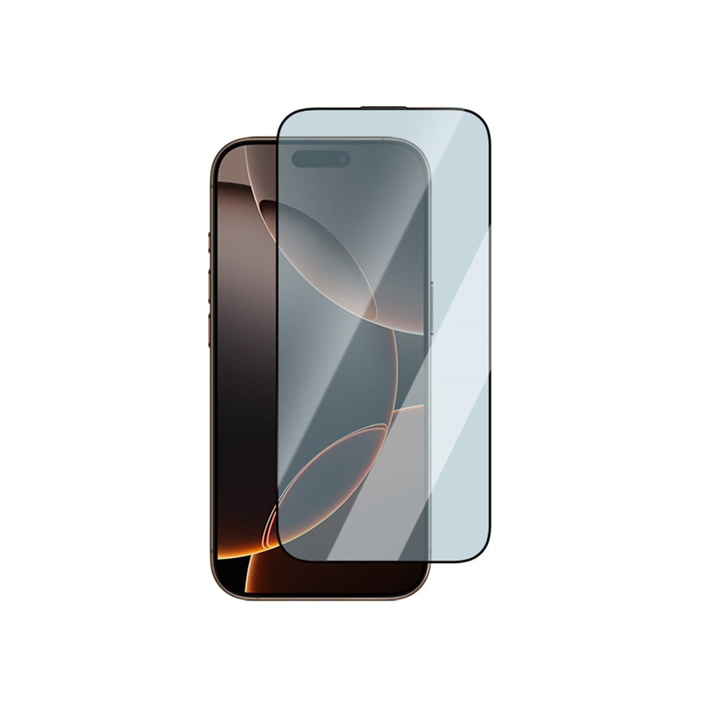 iPhone 16 Pro CaseWorld 3D Eyesafe Mavi Işık Teknolojili 0.15mm Temperli Cam Ekran Koruyucu + Uygulama Aparatı