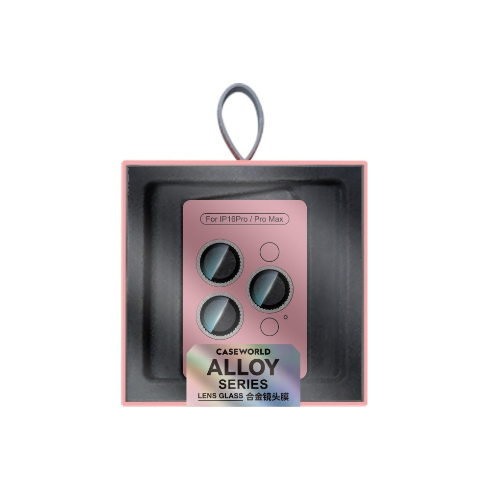 iPhone 16 Pro CaseWorld Alloy Sparkling Diamond Serisi Taşlı Lens Koruyucu
