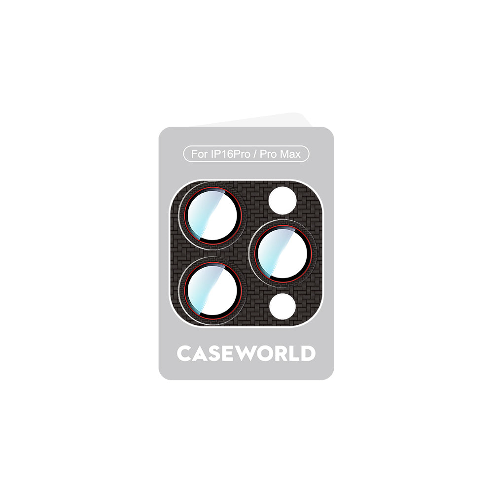 iPhone 16 Pro CaseWorld Karbon Fiber Serisi Anti Reflective Ultra Clear Full Kamera Lens Koruyucu