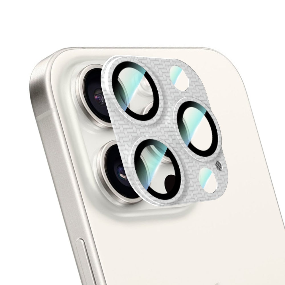 iPhone 16 Pro CaseWorld Karbon Fiber Serisi Anti Reflective Ultra Clear Full Kamera Lens Koruyucu