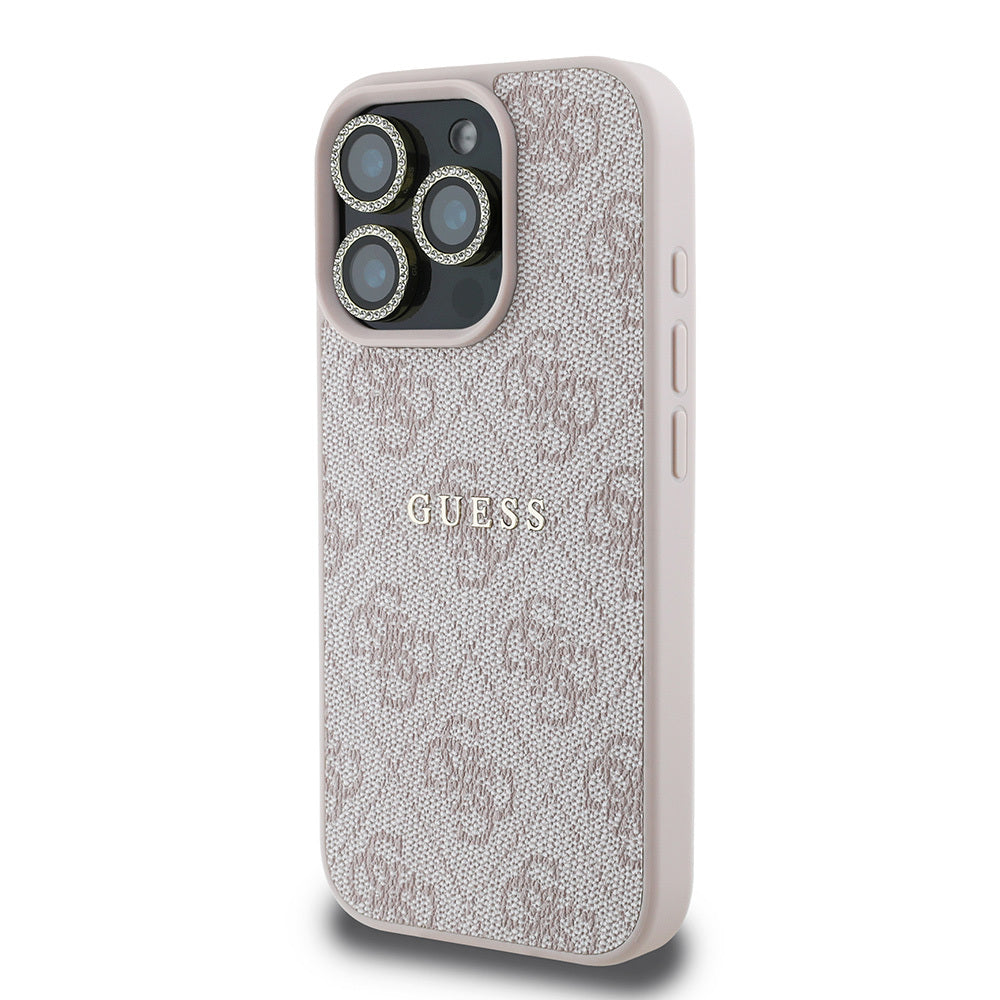 iPhone 16 Pro Guess Orijinal Lisanslı Kılıf + Ekran Koruyucu + Lens Koruyucu 3in1 Aksesuar Seti