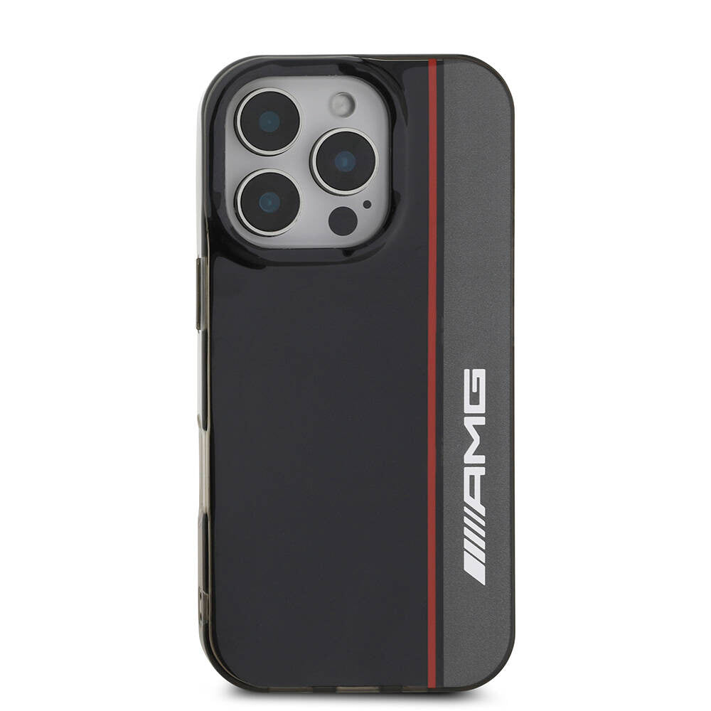 iPhone 16 Pro Kılıf AMG Orijinal Lisanslı M-safe Şarj Özellikli IML Baskı Logolu Çift Katmanlı Bow Lines Kılıf