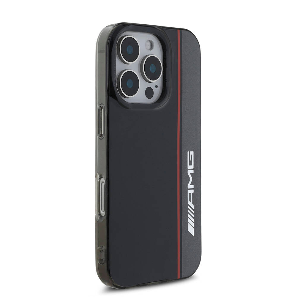 iPhone 16 Pro Kılıf AMG Orijinal Lisanslı M-safe Şarj Özellikli IML Baskı Logolu Çift Katmanlı Bow Lines Kılıf