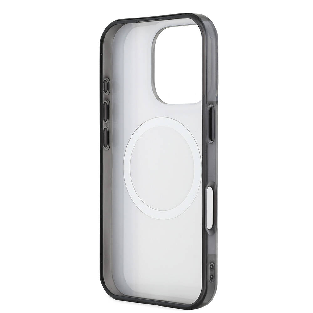 iPhone 16 Pro Kılıf AMG orijinal Lisanslı M-safe Şarj Özellikli IML Baskı Logolu Çift Katmanlı Bow Lines Kılıf