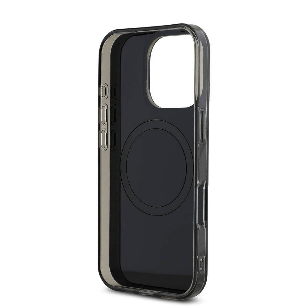 iPhone 16 Pro Kılıf AMG orijinal Lisanslı M-safe Şarj Özellikli IML Baskı Logolu Çift Katmanlı Bow Lines Kılıf