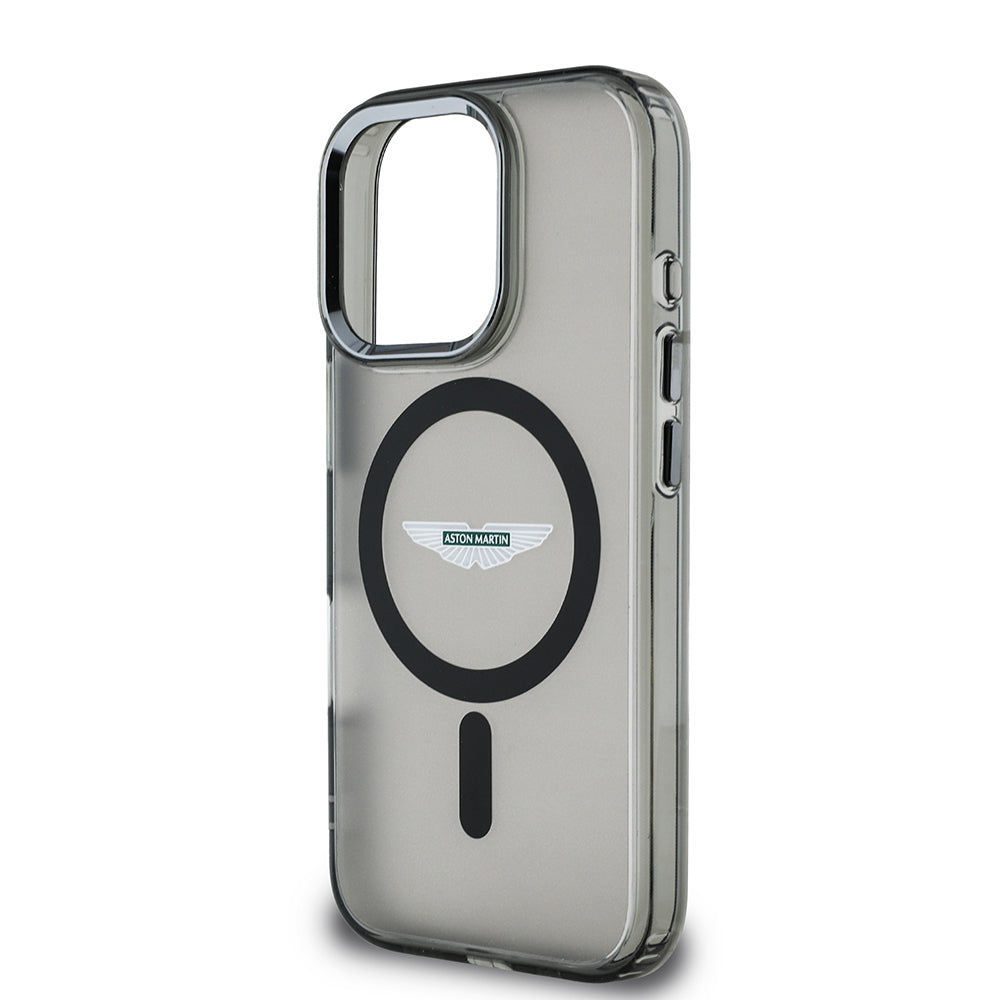 iPhone 16 Pro Kılıf Aston Martin Orijinal Lisanslı M-safe Şarj Özellikli IML Baskı Logolu Buzlu Kılıf