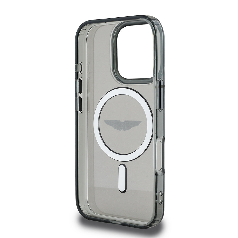 iPhone 16 Pro Kılıf Aston Martin Orijinal Lisanslı M-safe Şarj Özellikli IML Baskı Logolu Buzlu Kılıf