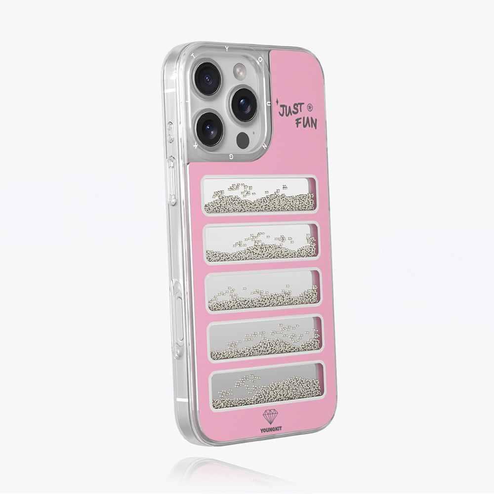 iPhone 16 Pro Kılıf Aynalı ve Boncuklu Tasarım Youngkit Jump Serisi Kılıf