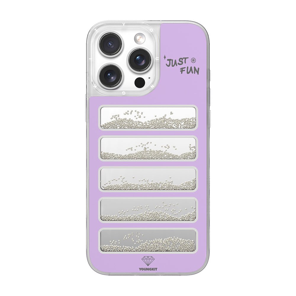 iPhone 16 Pro Kılıf Aynalı ve Boncuklu Tasarım Youngkit Jump Serisi Kılıf