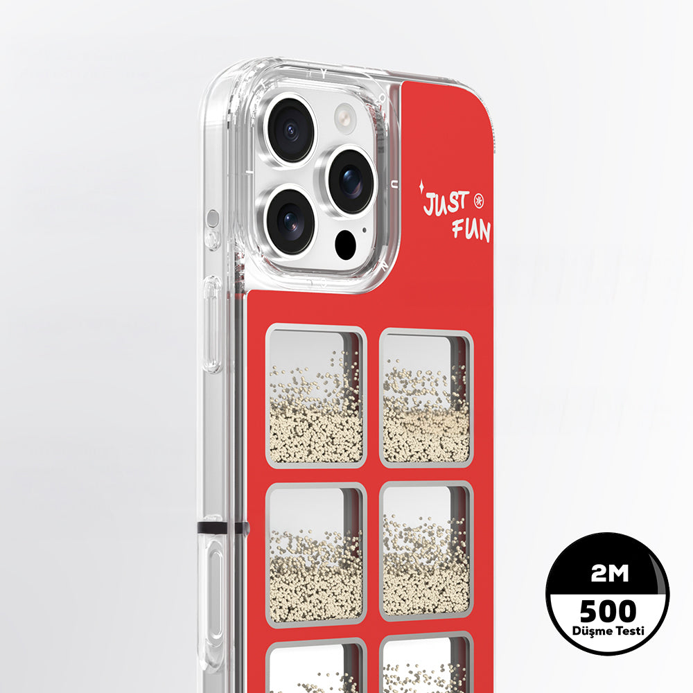 iPhone 16 Pro Kılıf Aynalı ve Boncuklu Tasarım Youngkit Spirit Serisi Kılıf