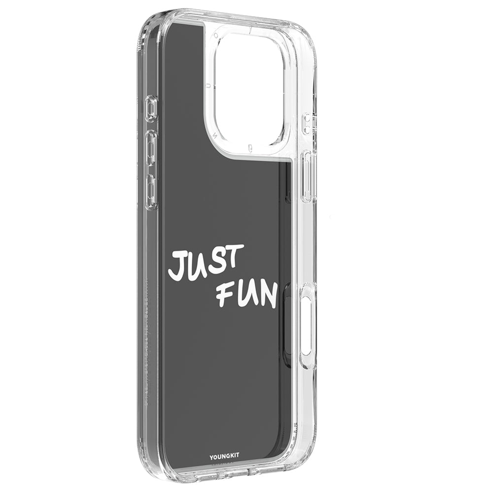 iPhone 16 Pro Kılıf Aynalı ve Boncuklu Tasarım Youngkit Spirit Serisi Kılıf