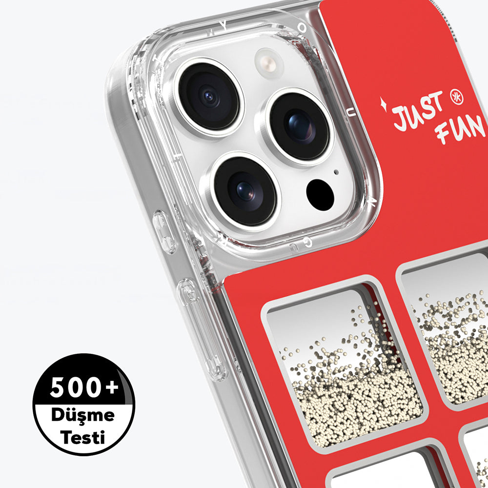 iPhone 16 Pro Kılıf Aynalı ve Boncuklu Tasarım Youngkit Spirit Serisi Kılıf