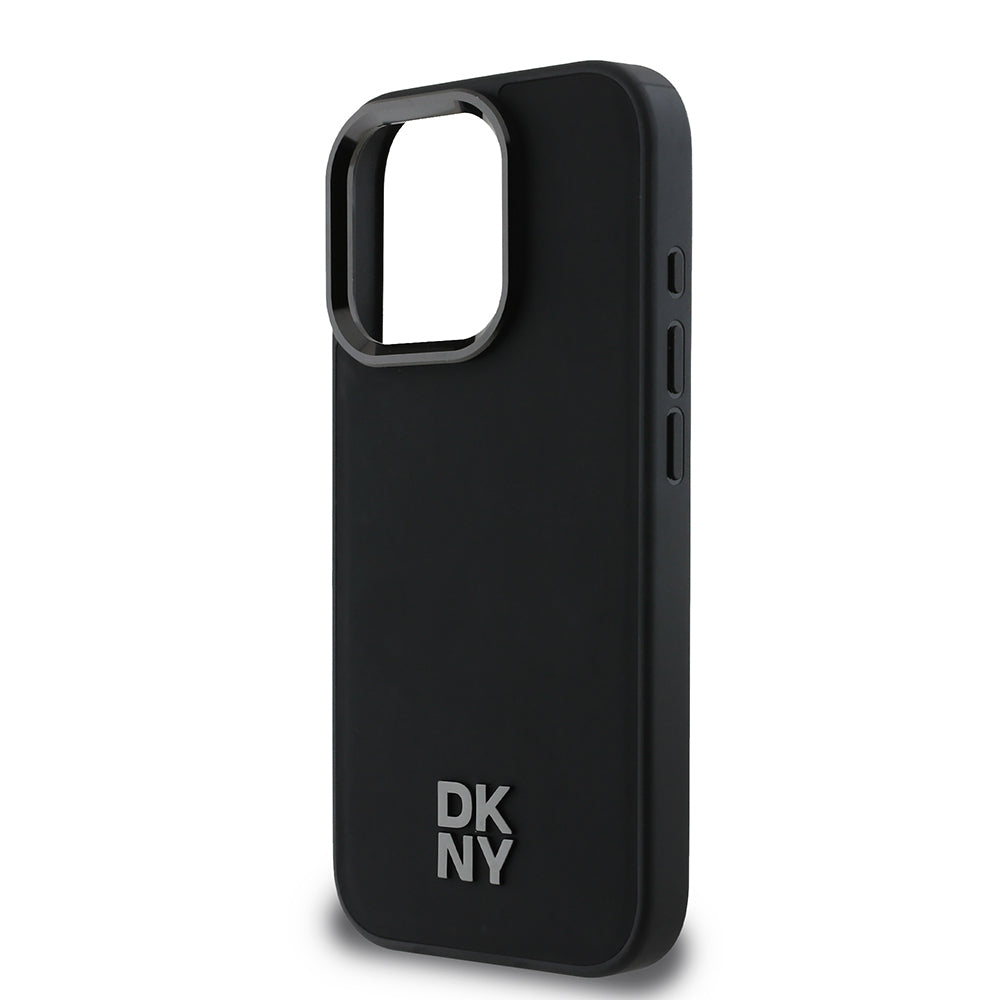 iPhone 16 Pro Kılıf DKNY Orijinal Lisanslı M-safe Şarj Özellikli Metal Logolu PU Deri Plain Kılıf