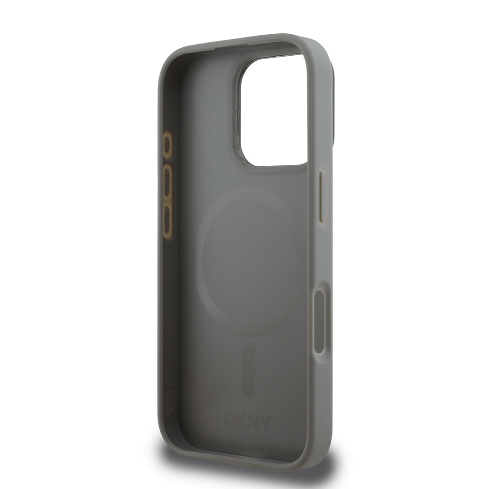 iPhone 16 Pro Kılıf DKNY Orjinal Lisanslı M-safe Şarj Özellikli PU Deri Plain Kılıf