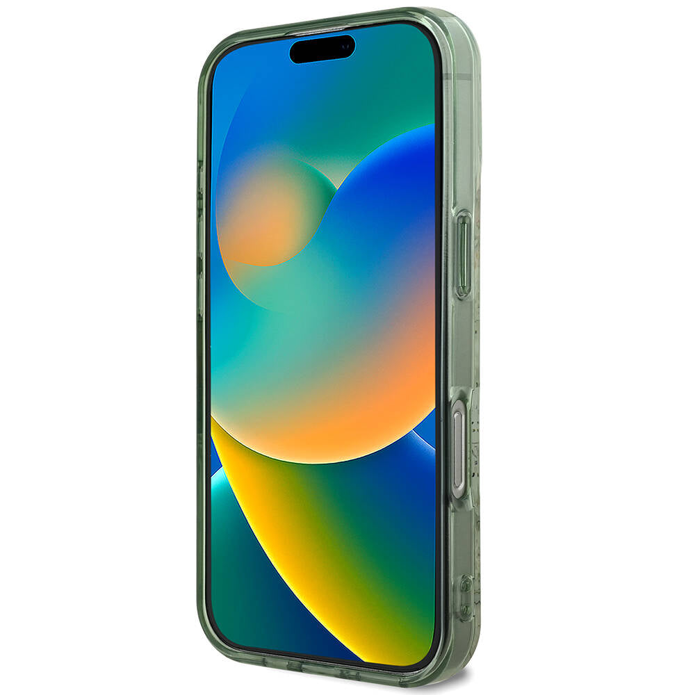 iPhone 16 Pro Kılıf Guess Orijinal Lisanslı M-safe Şarj Özellikli Flower Tonal Circle Kılıf