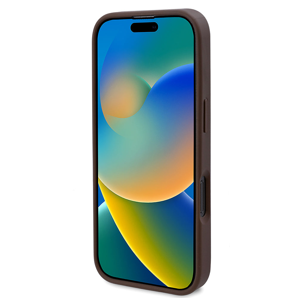 iPhone 16 Pro Kılıf Guess Orijinal Lisanslı M-safe Şarj Özellikli Gül Baskılı 4G Desenli Yazı Logolu Kılıf