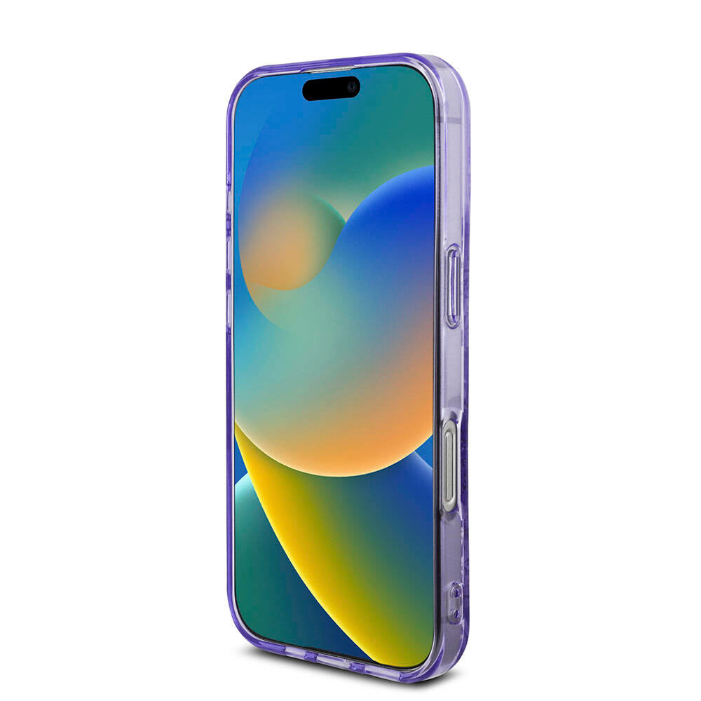 iPhone 16 Pro Kılıf Guess Orijinal Lisanslı M-safe Şarj Özellikli IML Baskılı Çiçek İnci Bileklikli Kılıf