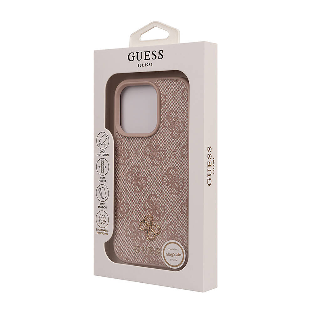 iPhone 16 Pro Kılıf Guess Orijinal Lisanslı M-safe Şarj Özellikli Small 4G Classic Kılıf
