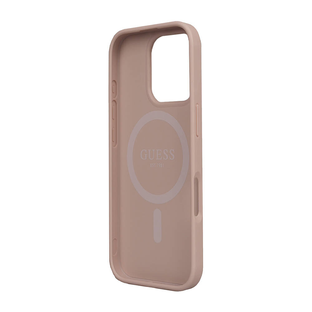 iPhone 16 Pro Kılıf Guess Orijinal Lisanslı M-safe Şarj Özellikli Small 4G Classic Kılıf