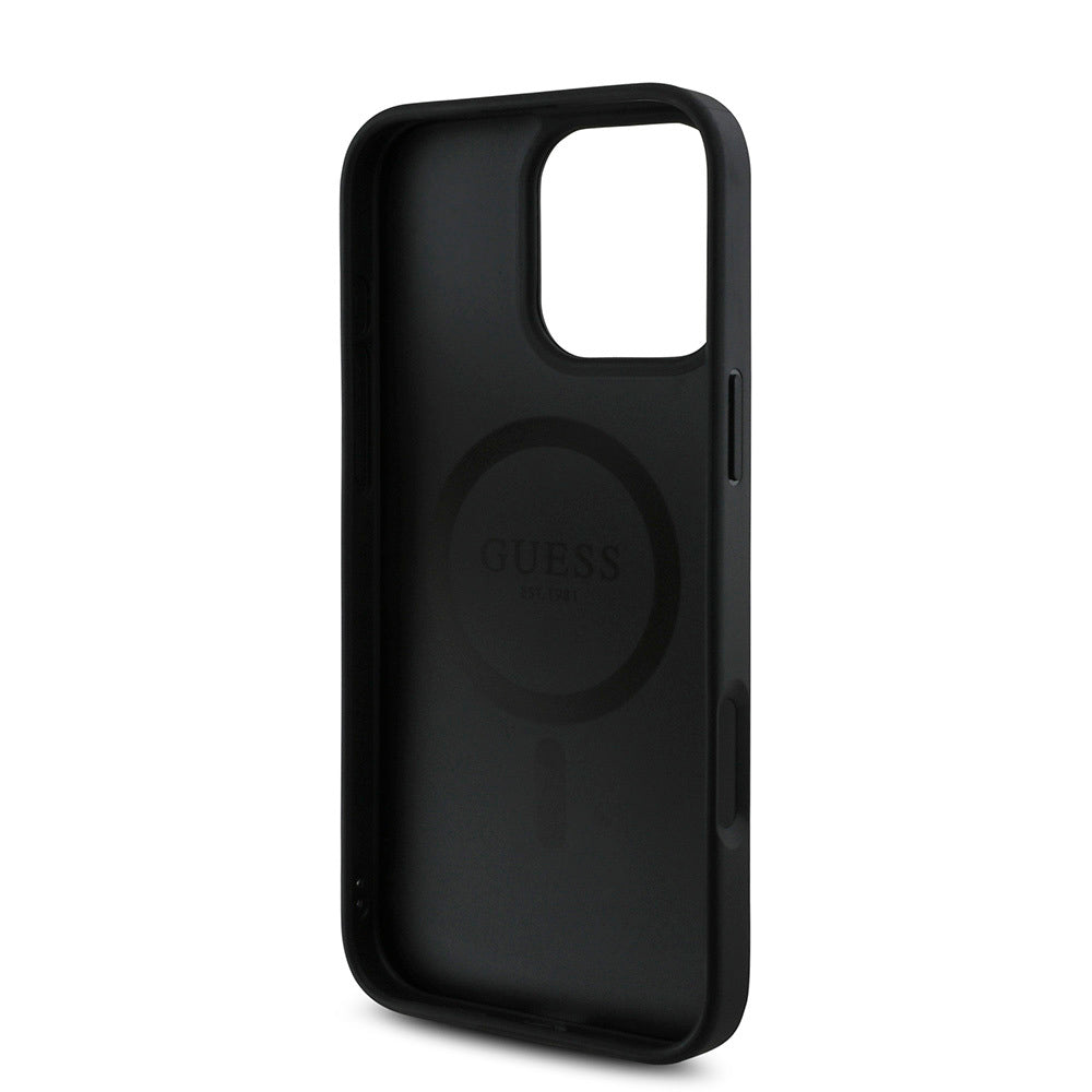 iPhone 16 Pro Kılıf Guess Orijinal Lisanslı M-safe Şarj Özellikli Small 4G Classic Kılıf