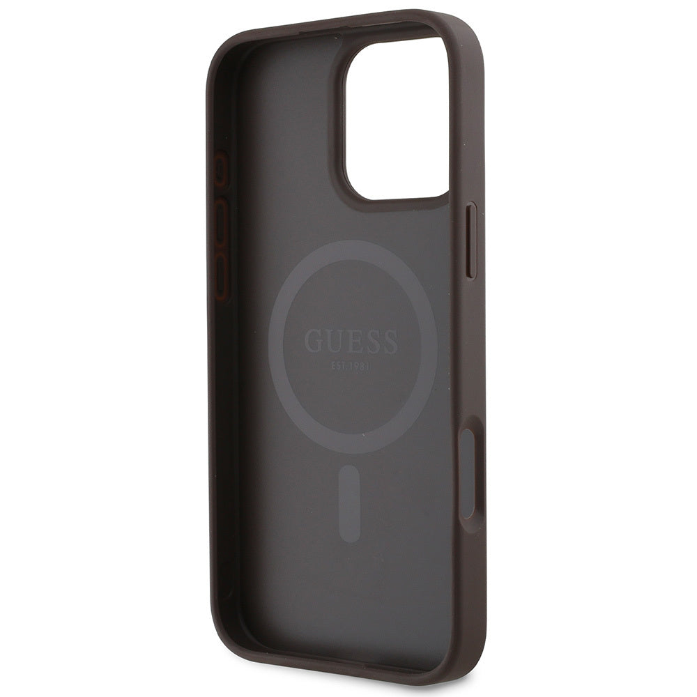 iPhone 16 Pro Kılıf Guess Orijinal Lisanslı M-safe Şarj Özellikli Small 4G Classic Kılıf