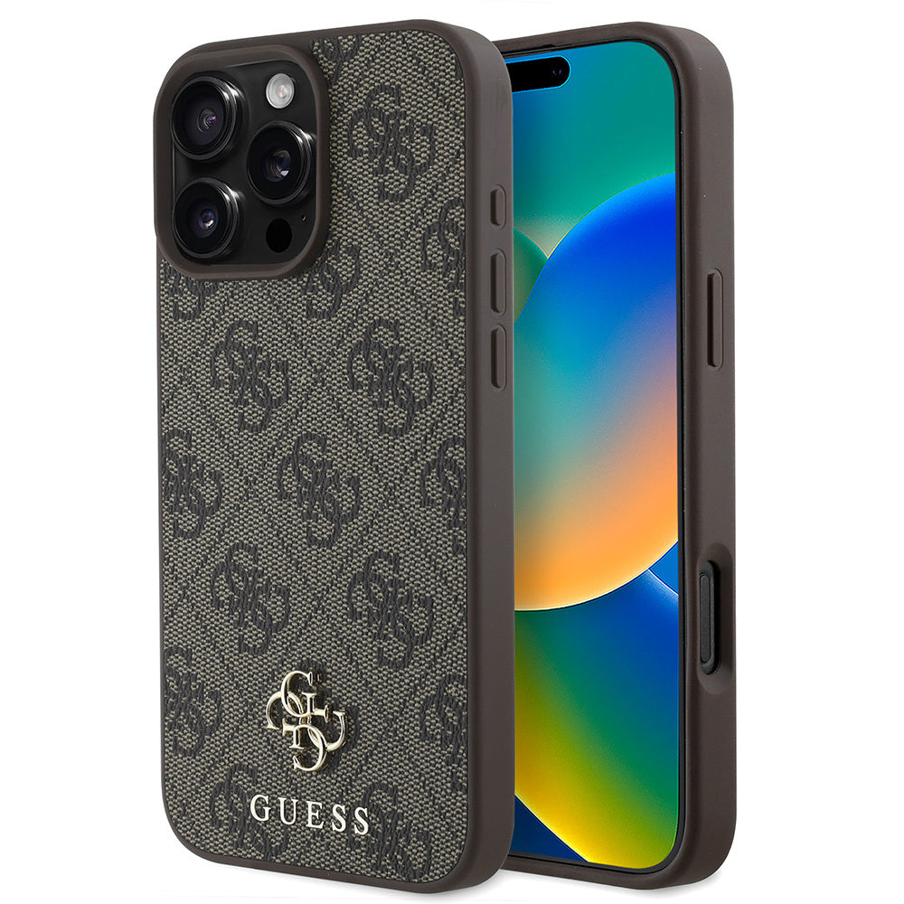 iPhone 16 Pro Kılıf Guess Orijinal Lisanslı M-safe Şarj Özellikli Small 4G Classic Kılıf