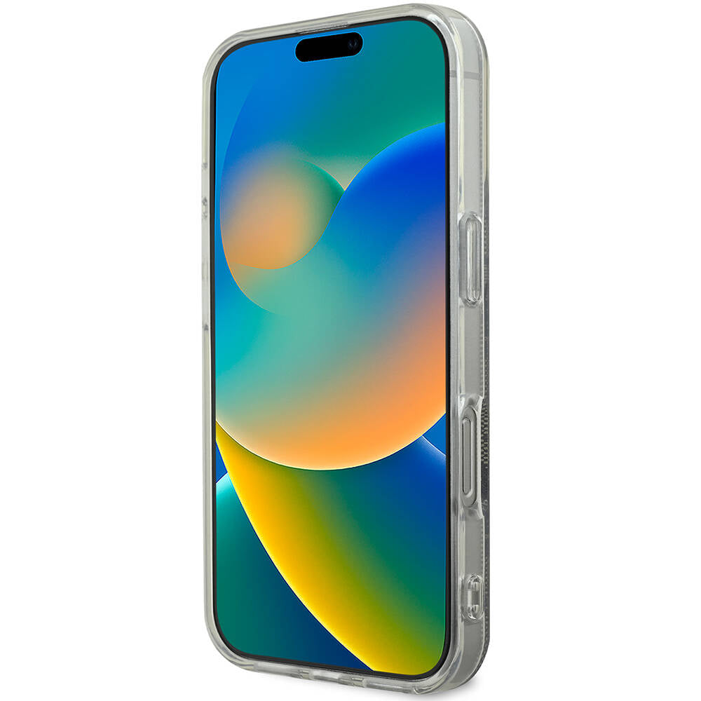 iPhone 16 Pro Kılıf Guess Orijinal Lisanslı M-safe Şarj Özellikli Yazı Logolu 4G Desenli Kılıf