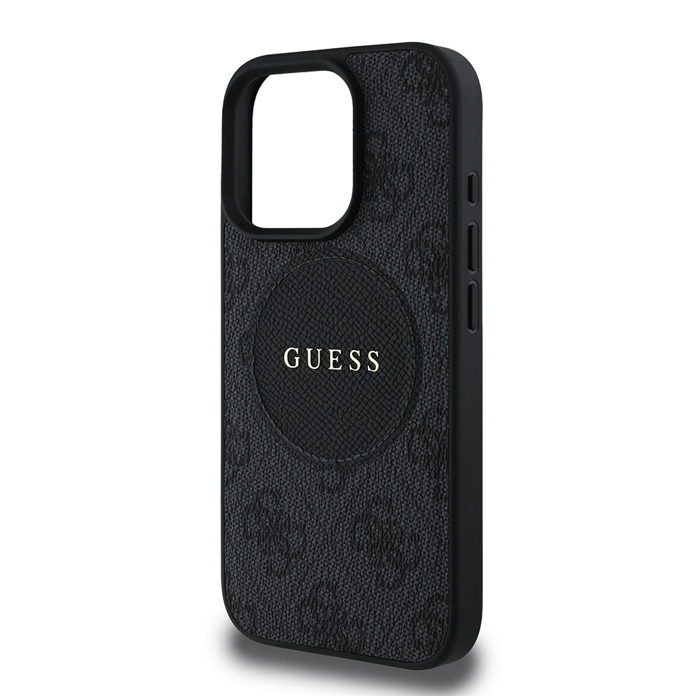 iPhone 16 Pro Kılıf Guess Orijinal Lisanslı M-safe Şarj Özellikli Yazı Logolu Circle Classic Kılıf