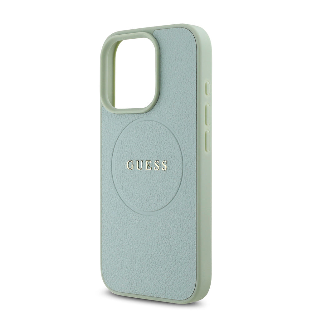 iPhone 16 Pro Kılıf Guess Orijinal Lisanslı M-safe Şarj Özellikli Yazı Logolu Grained Kılıf