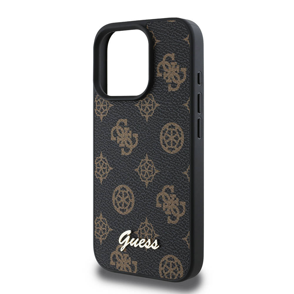 iPhone 16 Pro Kılıf Guess Orijinal Lisanslı M-safe Şarj Özellikli Yazı Logolu Peony Kılıf
