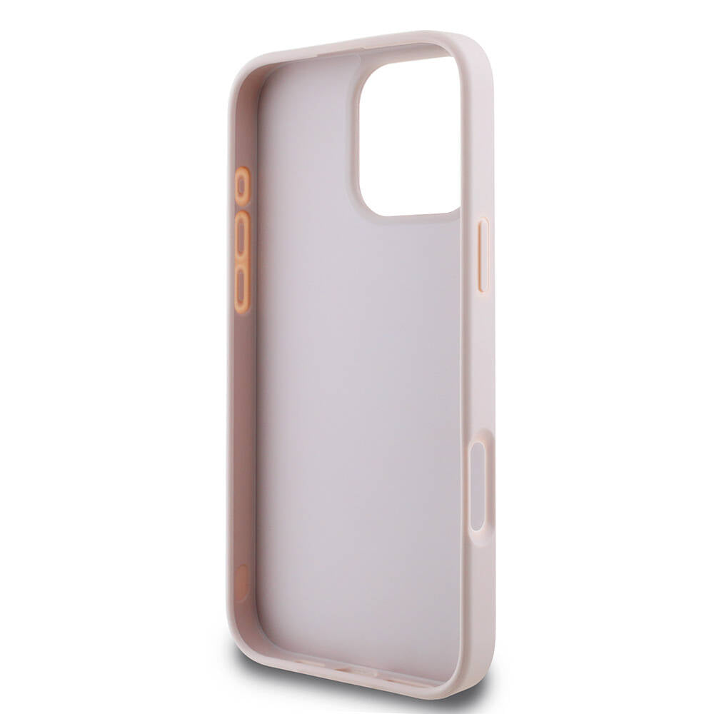 iPhone 16 Pro Kılıf Guess Orijinal Lisanslı PU Deri 4G Desenli Metal Büyük 4G ve Yazı Logolu Kılıf