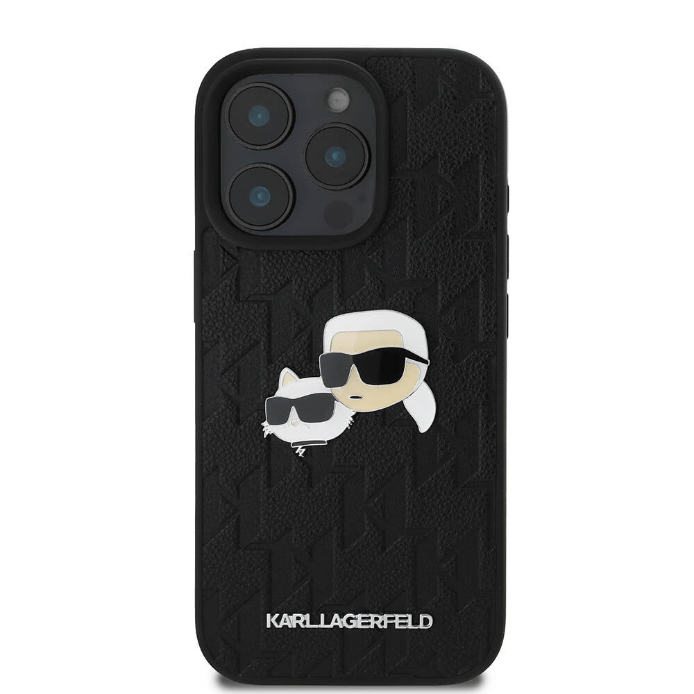 iPhone 16 Pro Kılıf Karl Lagerfeld Orijinal Lisanslı K&C Heads Monogram Pin Kılıf