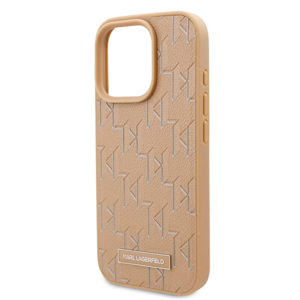 iPhone 16 Pro Kılıf Karl Lagerfeld Orijinal Lisanslı M-safe Şarj Özellikli KL Yazılı Hot Stamp Kılıf