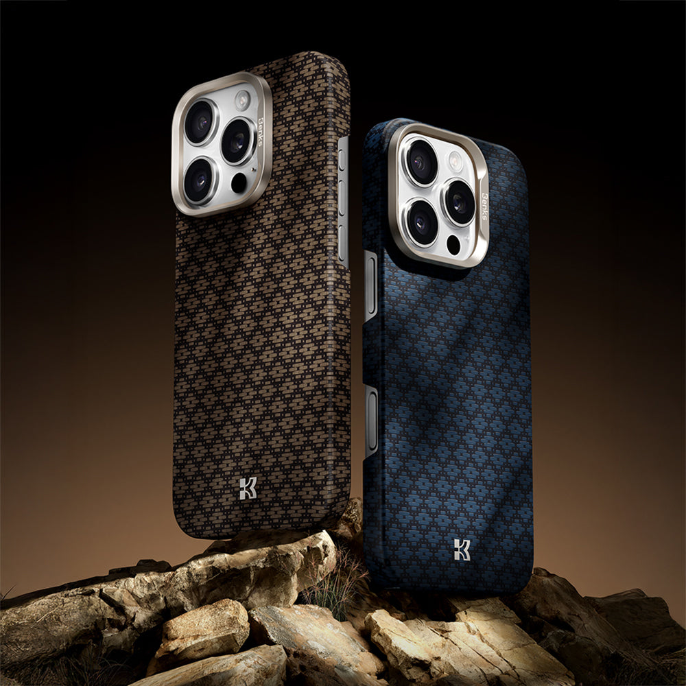iPhone 16 Pro Kılıf M-Safe Şarj Özellikli Benks ArmorAir ArmorGrid Serisi Kevlar Kılıf