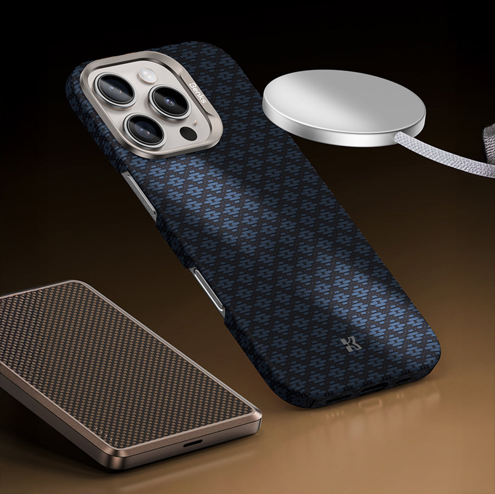 iPhone 16 Pro Kılıf M-Safe Şarj Özellikli Benks ArmorAir ArmorGrid Serisi Kevlar Kılıf