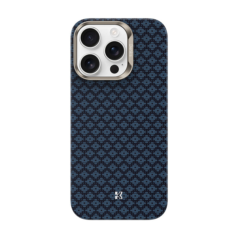 iPhone 16 Pro Kılıf M-Safe Şarj Özellikli Benks ArmorAir ArmorGrid Serisi Kevlar Karbon Kılıf