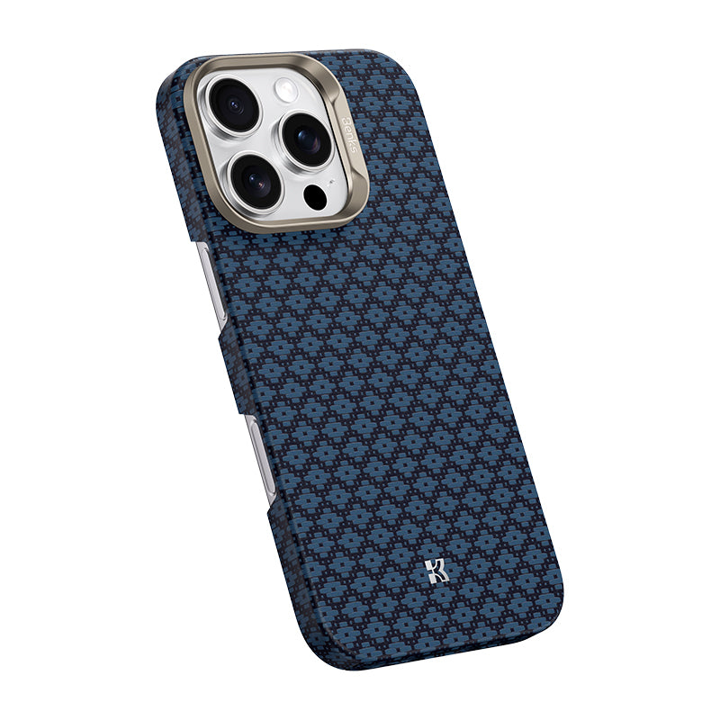 iPhone 16 Pro Kılıf M-Safe Şarj Özellikli Benks ArmorAir ArmorGrid Serisi Kevlar Karbon Kılıf