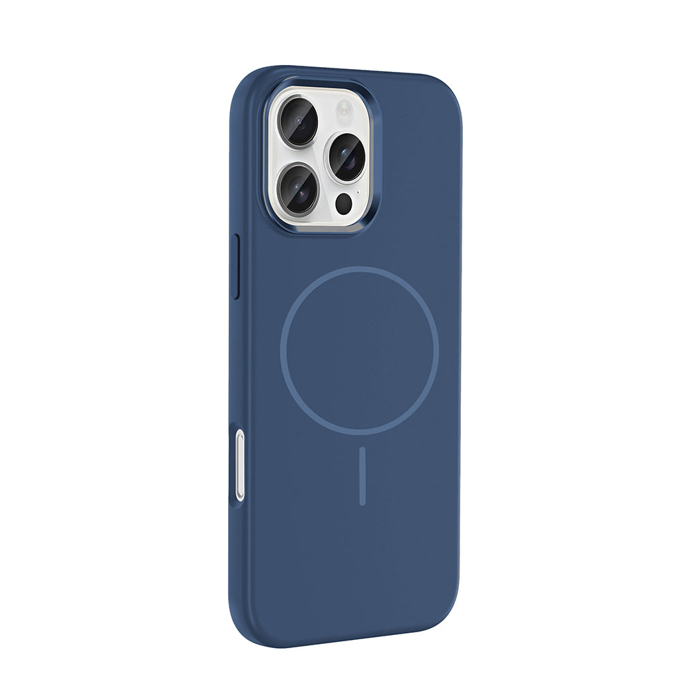 iPhone 16 Pro Kılıf M-Safe Şarj Özellikli Metal Kamera Çerçeveli Zore Edi Silikon Kılıf