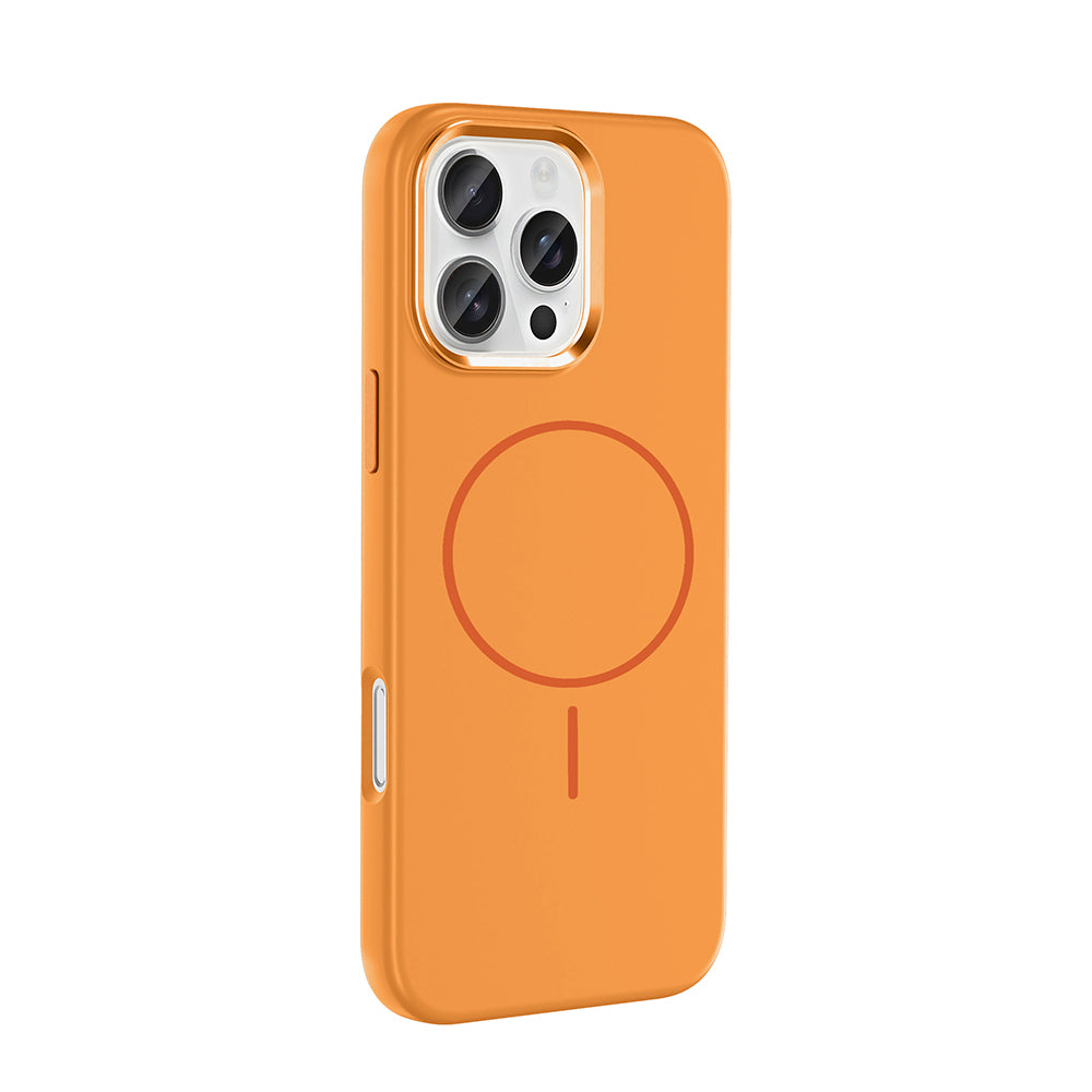 iPhone 16 Pro Kılıf M-Safe Şarj Özellikli Metal Kamera Çerçeveli Zore Edi Silikon Kılıf