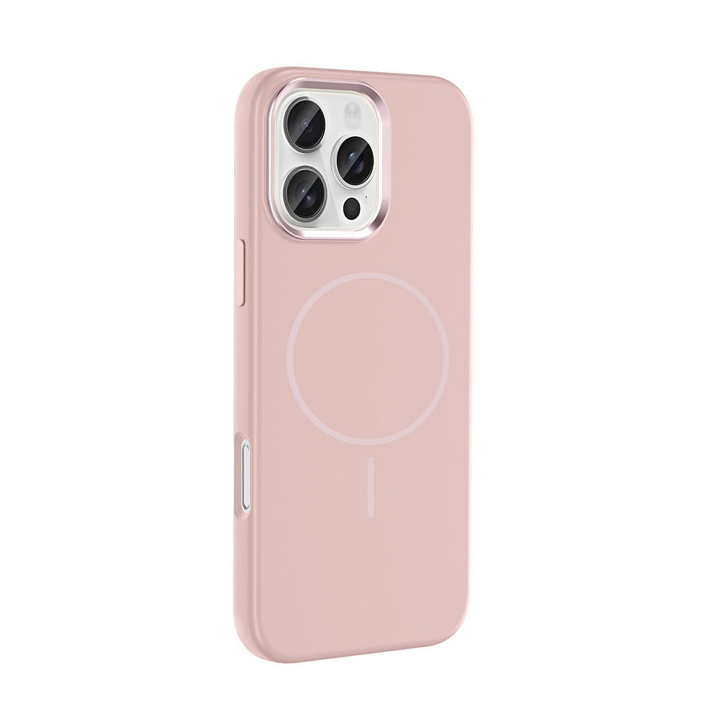 iPhone 16 Pro Kılıf M-Safe Şarj Özellikli Metal Kamera Çerçeveli Zore Edi Silikon Kılıf
