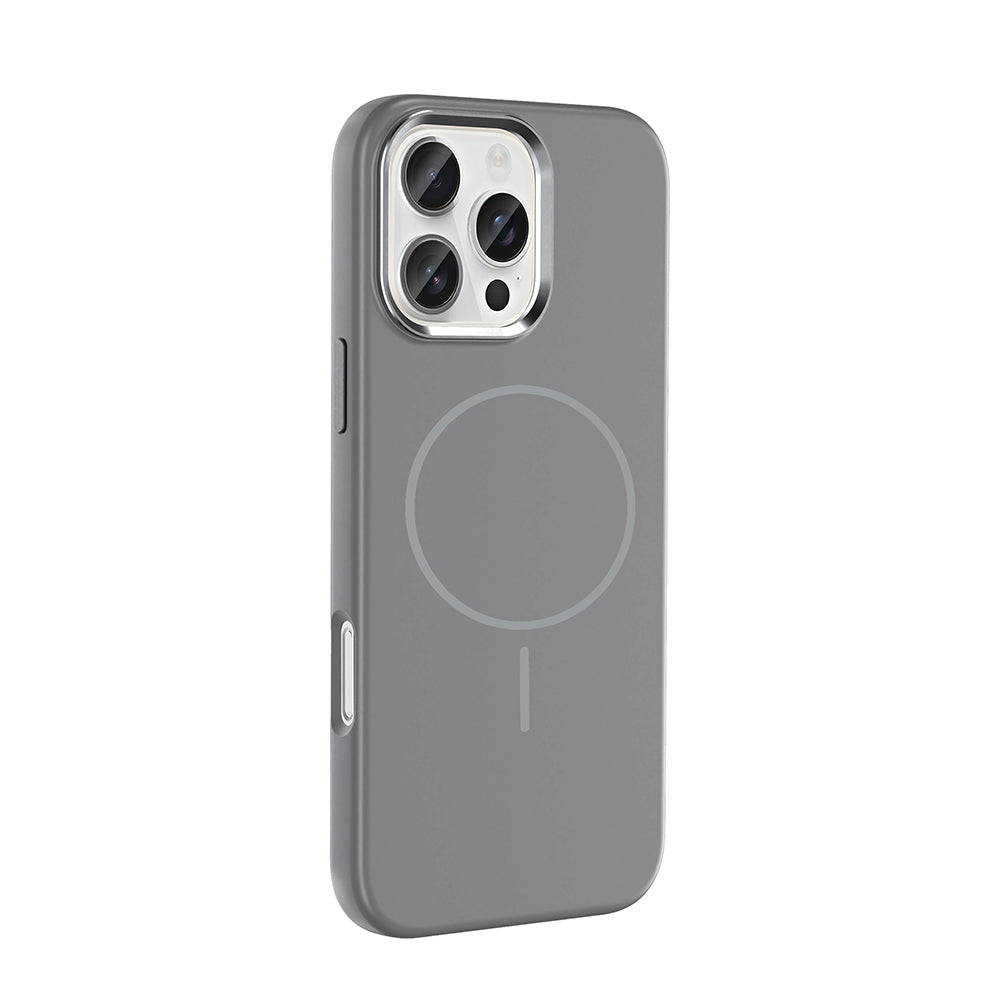 iPhone 16 Pro Kılıf M-Safe Şarj Özellikli Metal Kamera Çerçeveli Zore Edi Silikon Kılıf