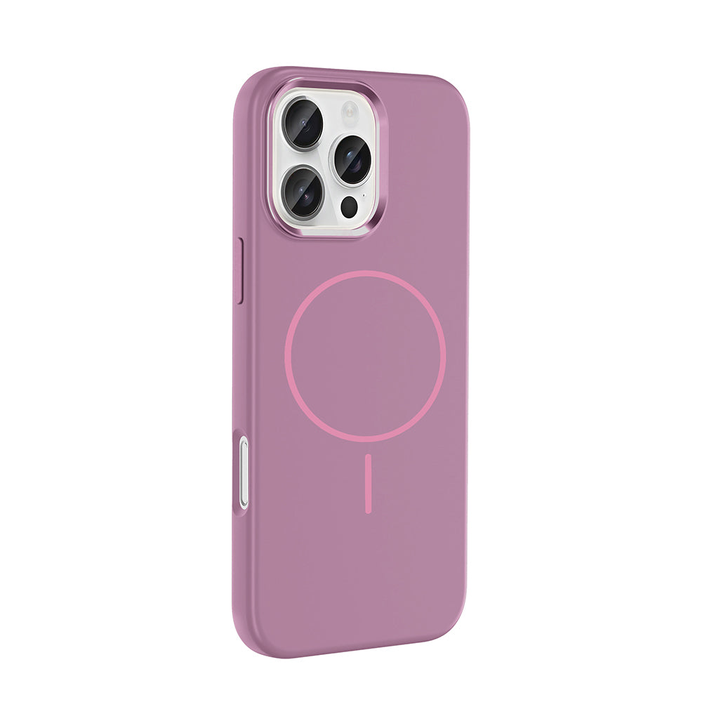 iPhone 16 Pro Kılıf M-Safe Şarj Özellikli Metal Kamera Çerçeveli Zore Edi Silikon Kılıf
