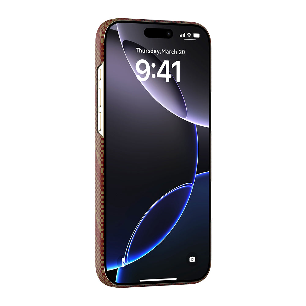 iPhone 16 Pro Kılıf M-safe Şarj Özellikli Raptic Aramid Skin Bionic Serisi Karbon Kılıf