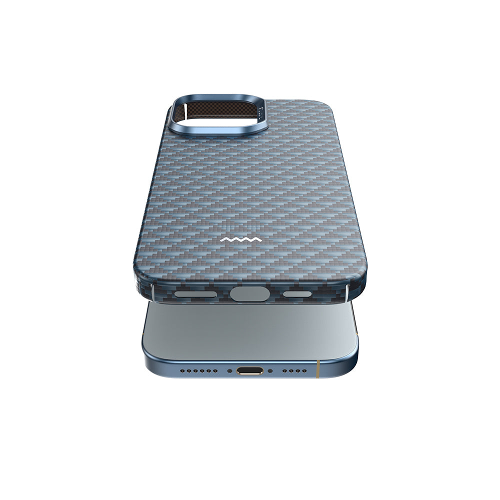 iPhone 16 Pro Kılıf M-safe Şarj Özellikli Raptic Aramid Skin Origin Serisi Karbon Kılıf