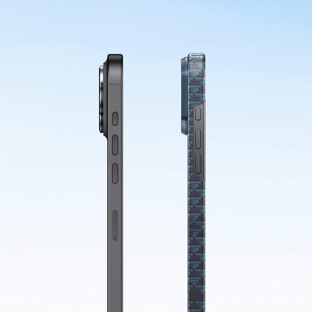 iPhone 16 Pro Kılıf M-safe Şarj Özellikli Raptic Aramid Skin Origin Serisi Karbon Kılıf