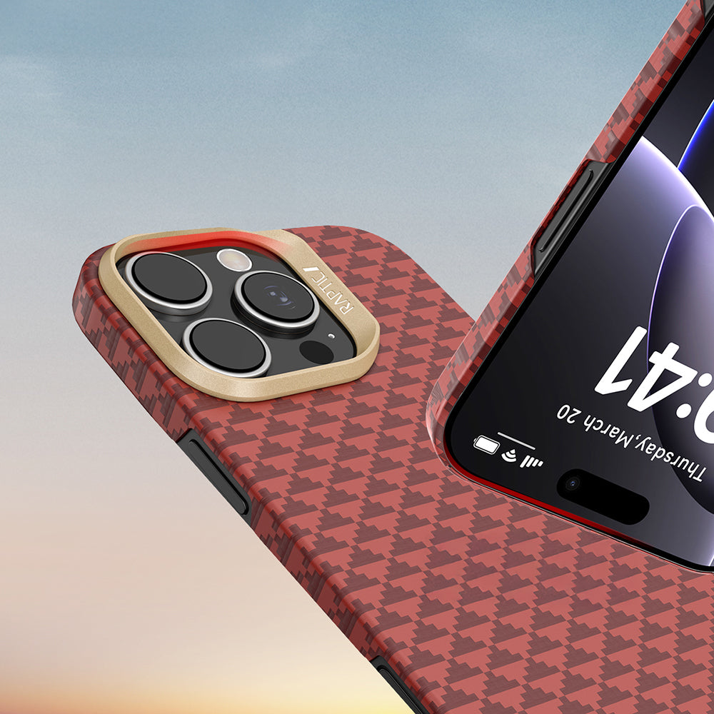 iPhone 16 Pro Kılıf M-safe Şarj Özellikli Raptic Aramid Skin Origin Serisi Karbon Kılıf