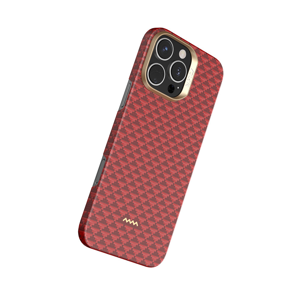 iPhone 16 Pro Kılıf M-safe Şarj Özellikli Raptic Aramid Skin Origin Serisi Karbon Kılıf