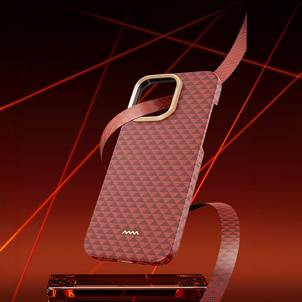 iPhone 16 Pro Kılıf M-safe Şarj Özellikli Raptic Aramid Skin Origin Serisi Karbon Kılıf